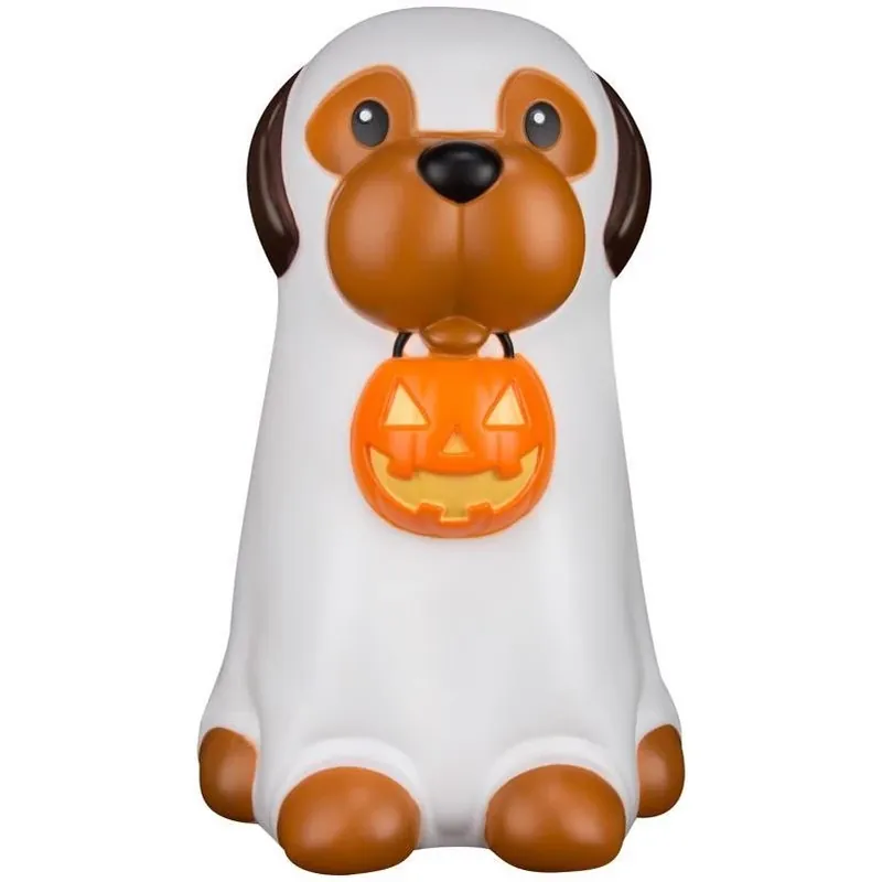 Spooky LED Ghost Dog Lamp – Weather‑Resistant Blow‑Molded Halloween Light (1 Pc)