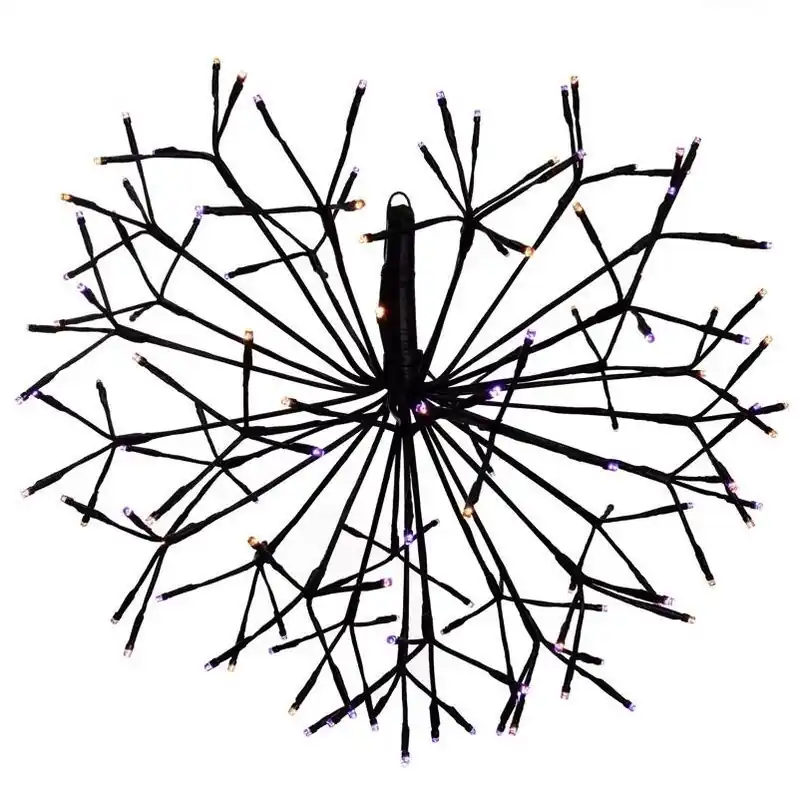 Celebrations 20‑Inch LED Pre‑Lit Orange & Purple Halloween Sphere