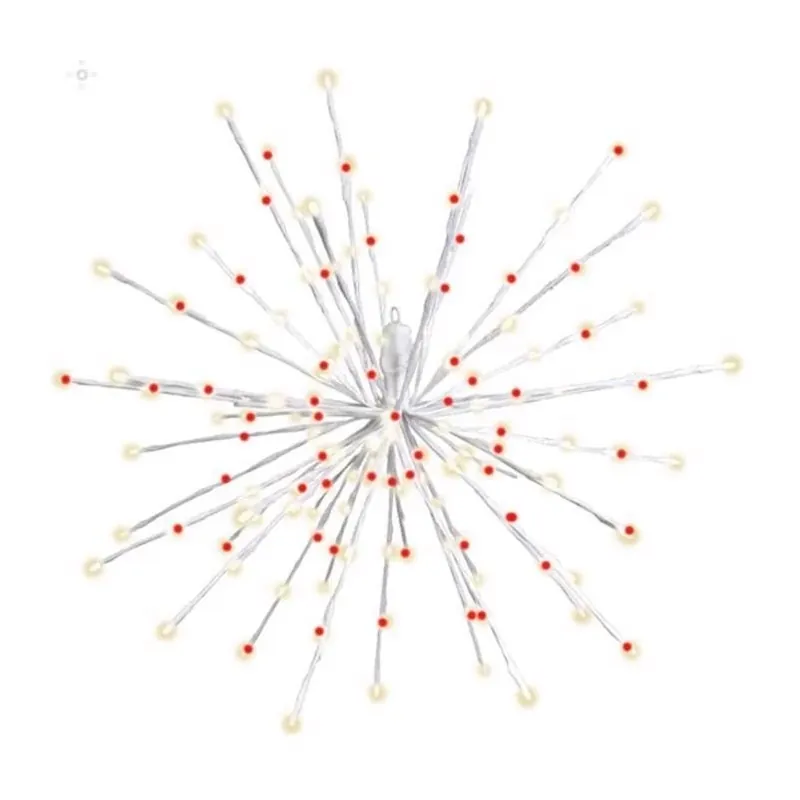 Celebrations 16‑Inch LED Red & White Starlight Burst Hanging Décor – Twinkling Holiday Light