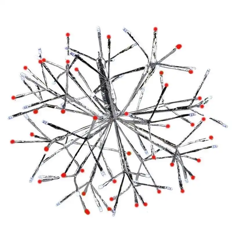 Celebrations LED Red/White Shimmering Sphere – 16" Plug‑In Holiday Decor