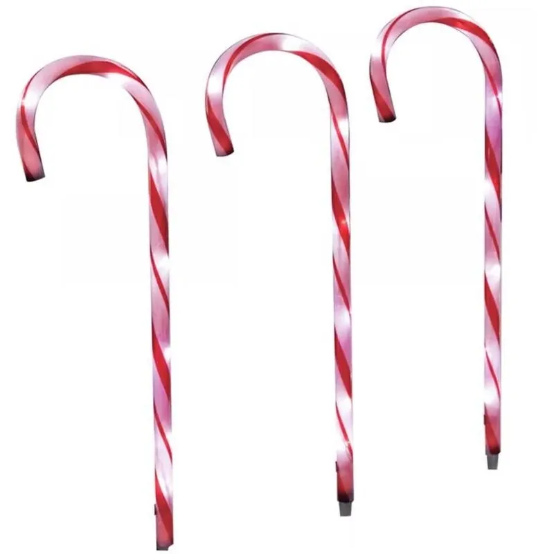 27‑Inch LED Candy Cane Path Light – Warm White Holiday Outdoor Decor