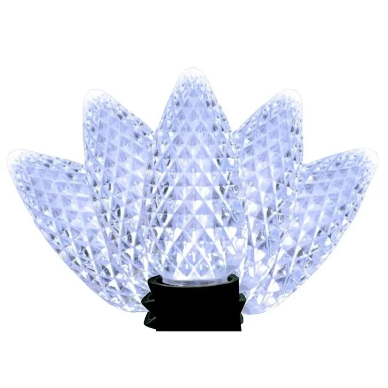 Holiday Bright Lights 25‑Count LED C9 Cool‑White Christmas Bulbs – Energy‑Saving Holiday Décor