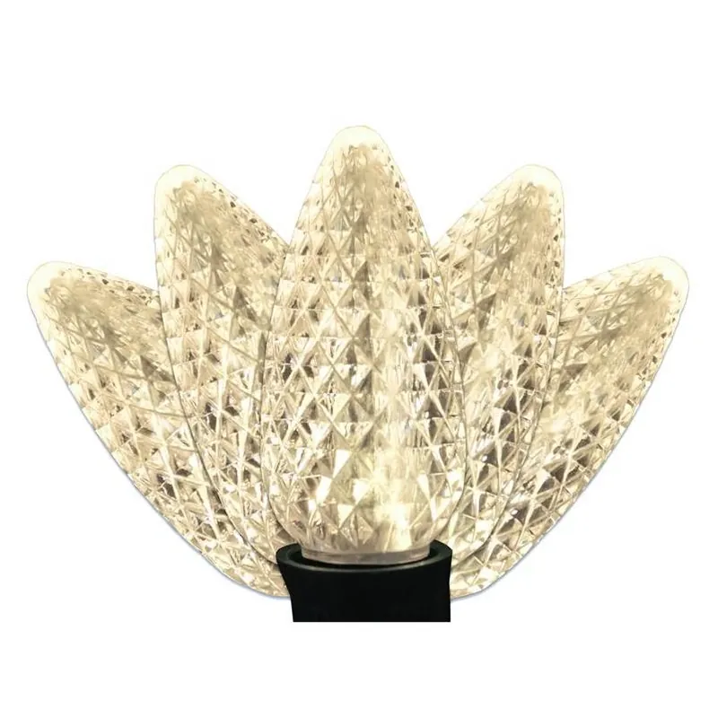 Holiday Bright Lights Warm White LED C9 Christmas Bulbs – 25‑Piece Set