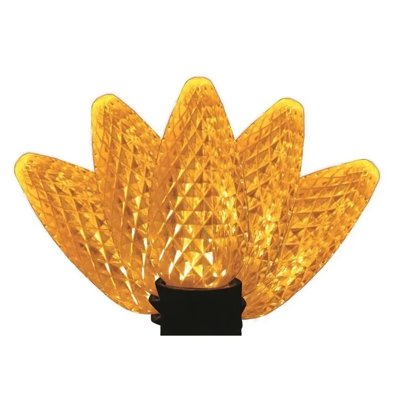 Holiday Bright Lights LED PS C9 Yellow 25‑Count Christmas Light Bulbs