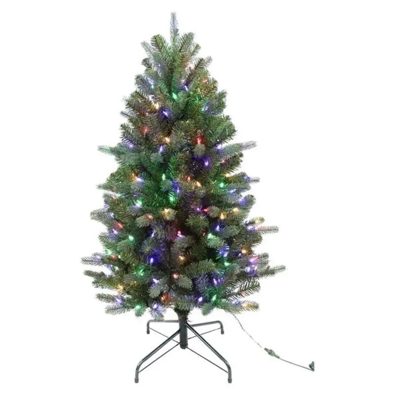 Holiday Bright Lights 4‑Foot Full‑Tree LED Color‑Changing Christmas Tree – 250 Multicolor Mini Lights
