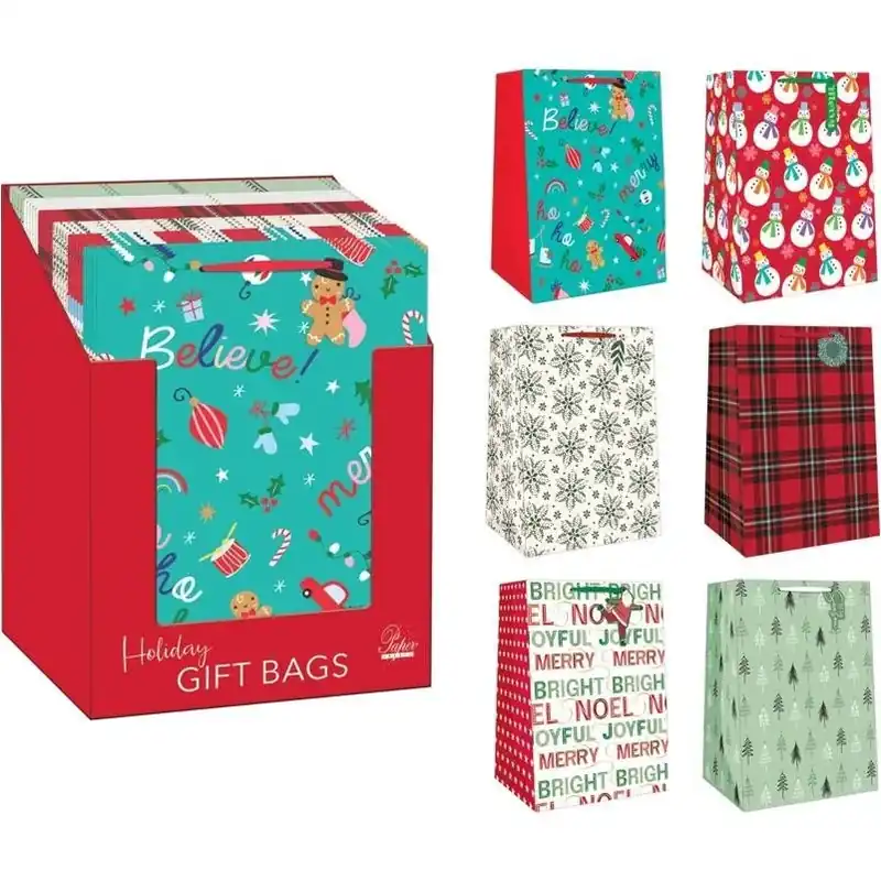 Festive Assorted Holiday Jumbo Gift Bag – Paper Images