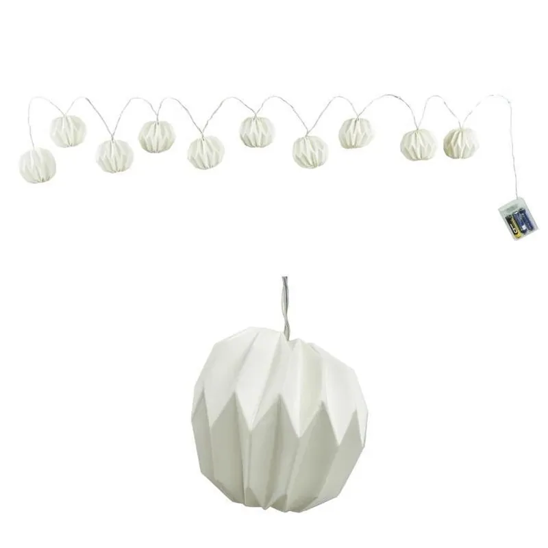 Alpine 10‑Piece Warm White LED Pumpkin Fairy Light String – Battery Powered