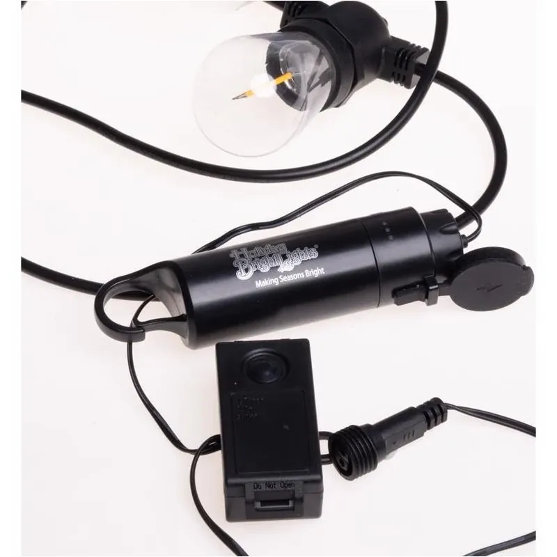 Belle Luci 18‑Foot Warm White LED Patio Light Set – 10 Rechargeable Outdoor Lights