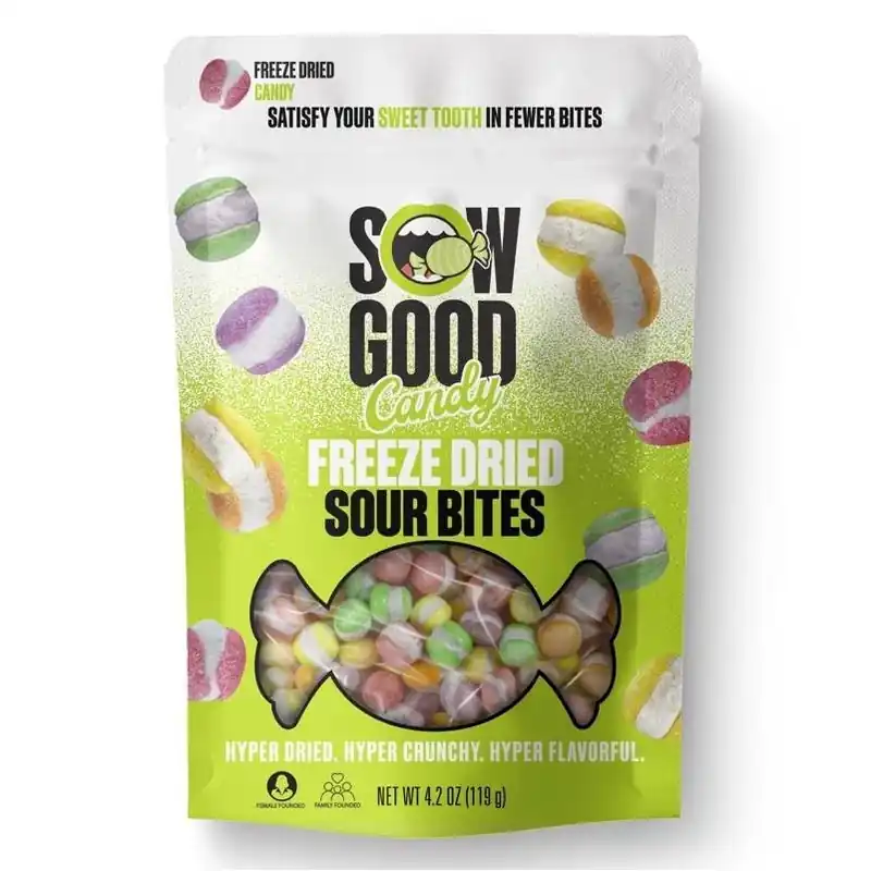 Sow Good Freeze‑Dried Sour Candy Bites – 4.2 oz Tangy Snack