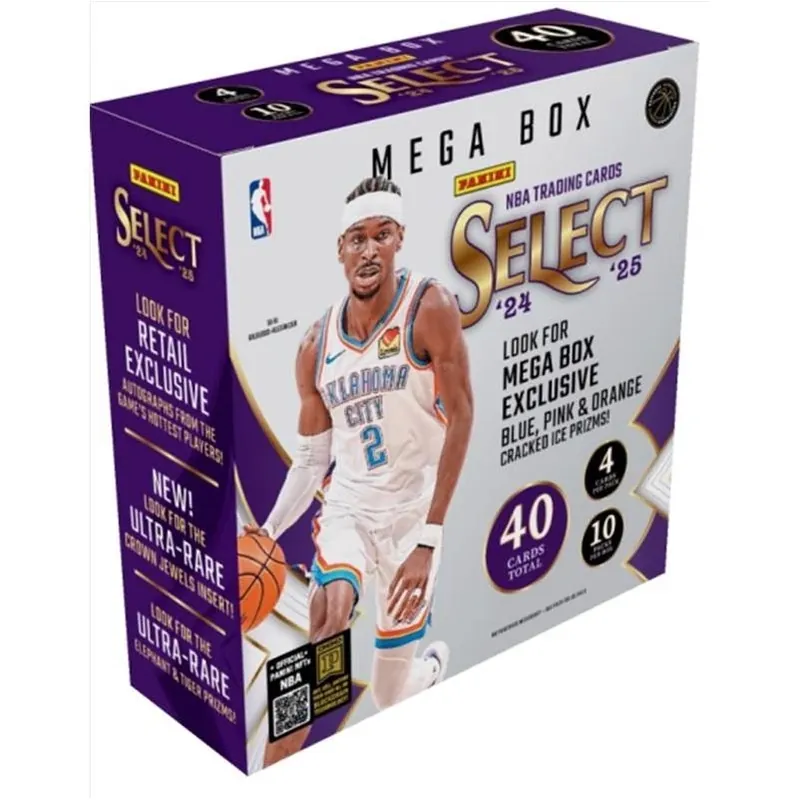 Panini Select NBA 2024‑25 Multicolored Basketball Mega Box Trading Cards