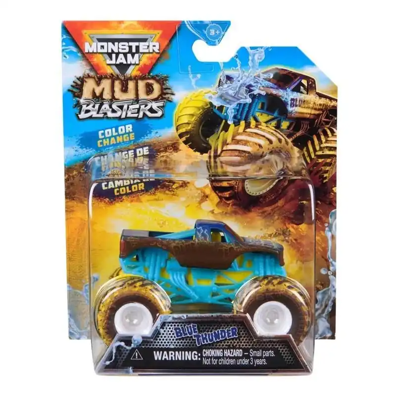 Monster Jam Mud Blasters Color‑Changing Truck Toy – Ages 3+, Interactive Mud Play