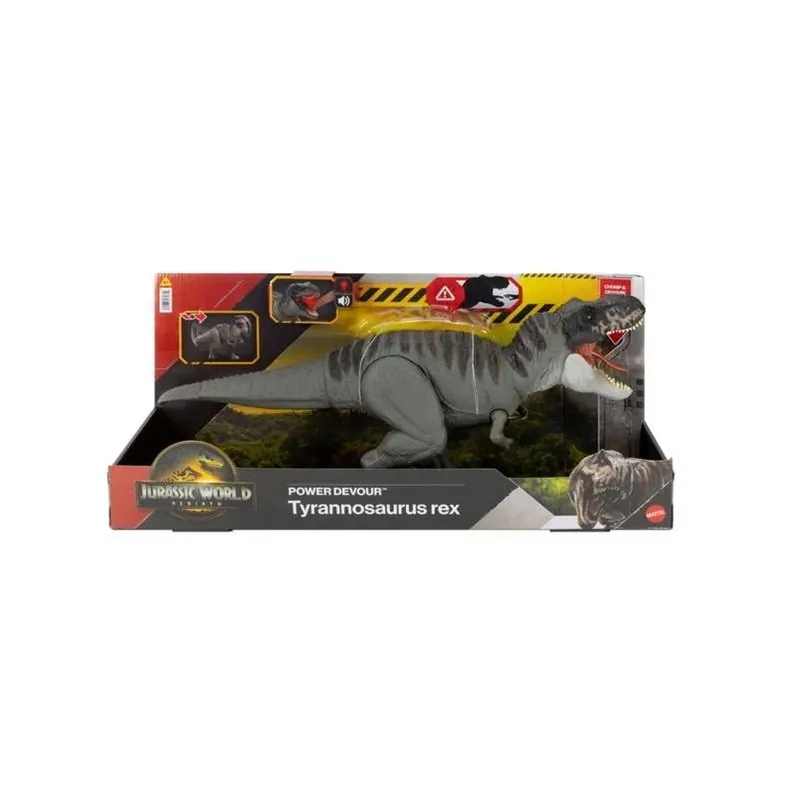 Jurassic World Rebirth Power‑Devour Tyrannosaurus Rex Action Figure – Battery‑Powered Dinosaur Toy For Kids 4+