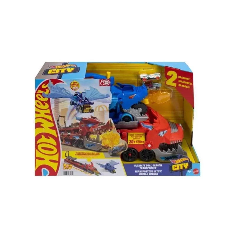 Hot Wheels Ultimate Dual Dragon Racing Track Set – 2‑Lane Loop Adventure