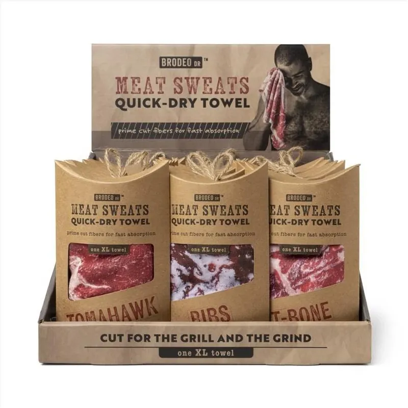 Brodeo Drive Meat Sweats Quick‑Dry Microfiber Towel – 1 Pack