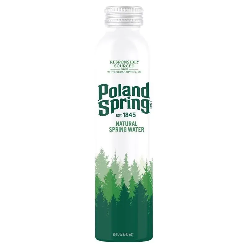 Primo Poland Spring Natural Spring Water – 25‑oz Refreshing Can (Single Pack)
