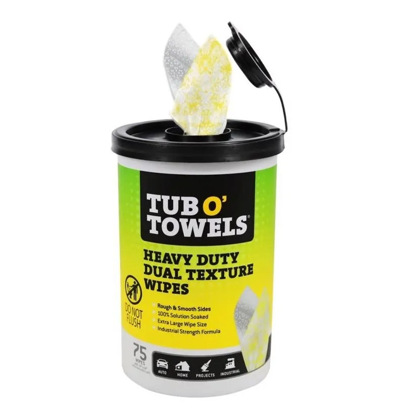 Tub O‘ Towels Premium 12×10‑Inch Heavy‑Duty Cleaning Wipe – Single Pack