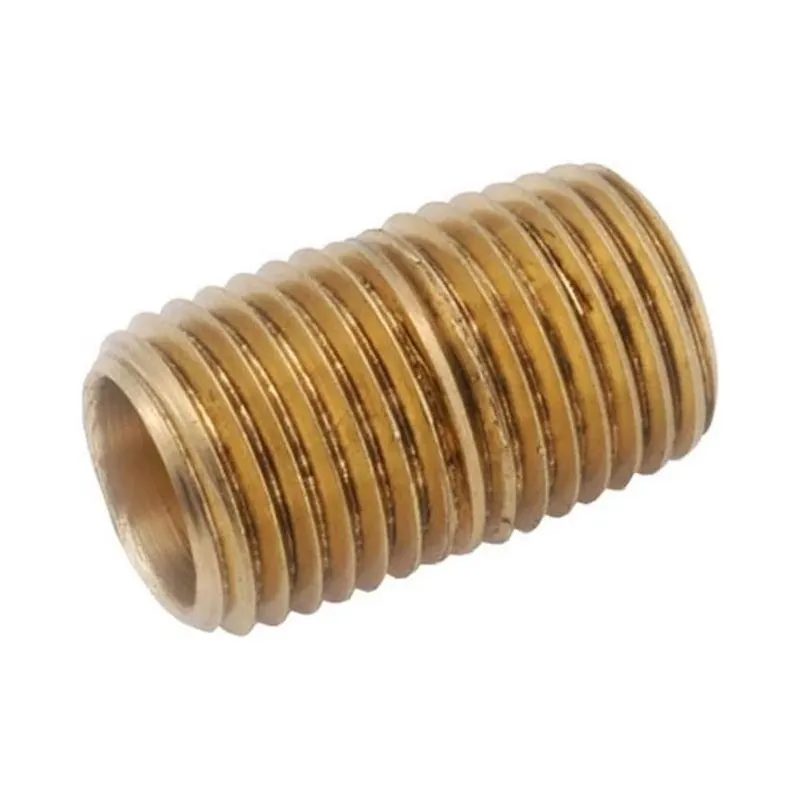 Anderson Metals Red Brass 1/4 " MPT Close Nipple – 0.87 In Length