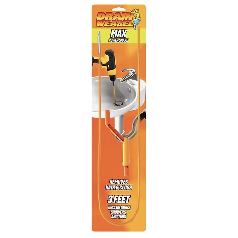 Max Drain Weasel 3‑Foot Manual Drain Snake