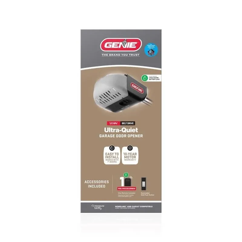 Genie 1/2 HP Belt‑Drive Garage Door Opener – Quiet, Durable Performance