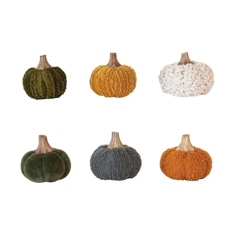Creative Co‑Op Mini Pumpkin Fall Decoration – 3" × 4" Seasonal Accent