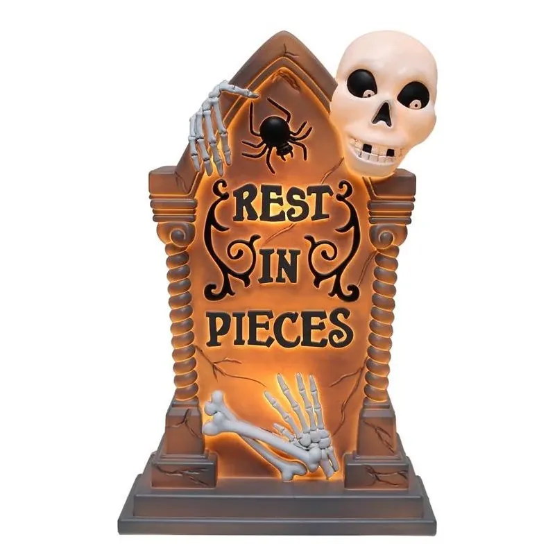24‑Inch Halloween “Rest In Piece” Outdoor Blow‑Mold Decoration – Durable Spooky Yard Sign