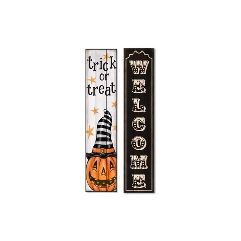 Luxe Light Decor Battery‑Operated LED Halloween Porch Sign – Spooky Seasonal Outdoor Decor