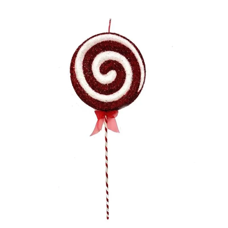 Youngcraft 3D Red & White Candy Cane Swirl Table Ornament – Holiday Décor Accent