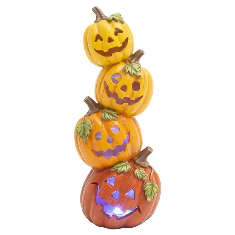 Gerson 16‑Inch Stacked Pumpkin Halloween Decoration – Festive Fall Accent