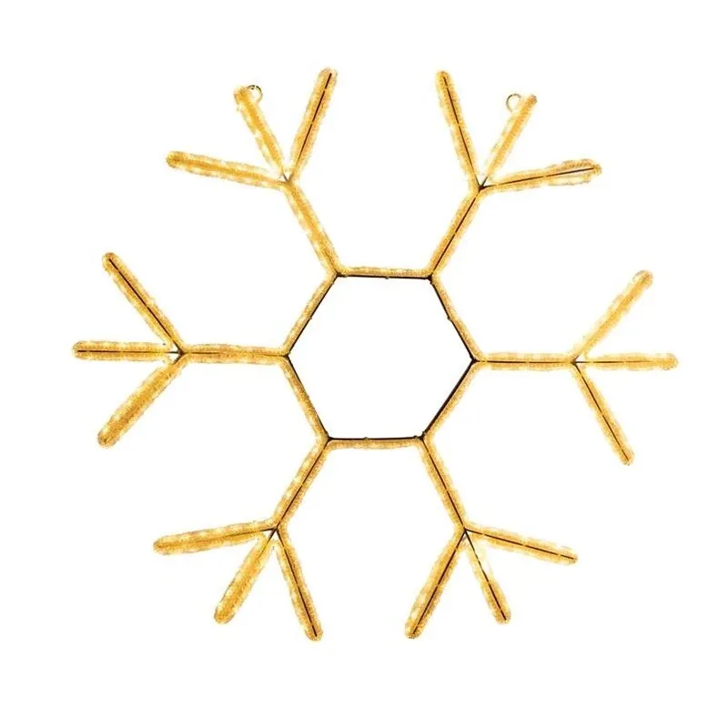 Celebrations 23‑Inch LED Warm White Crystal Snowflake Hanging Décor