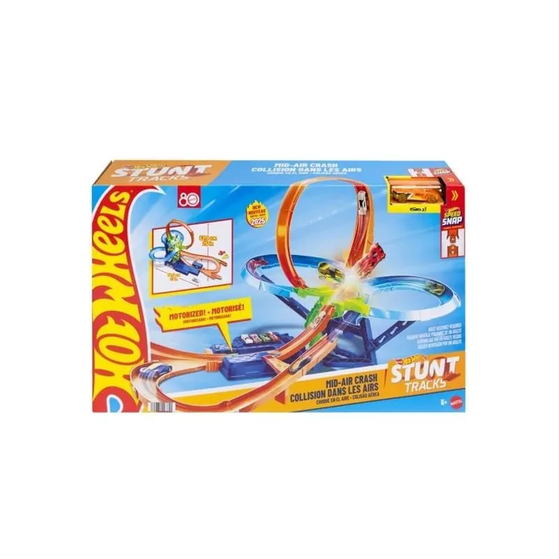 Hot Wheels Mid‑Air Crash Track Set – High‑Speed Stunt Racing Kit