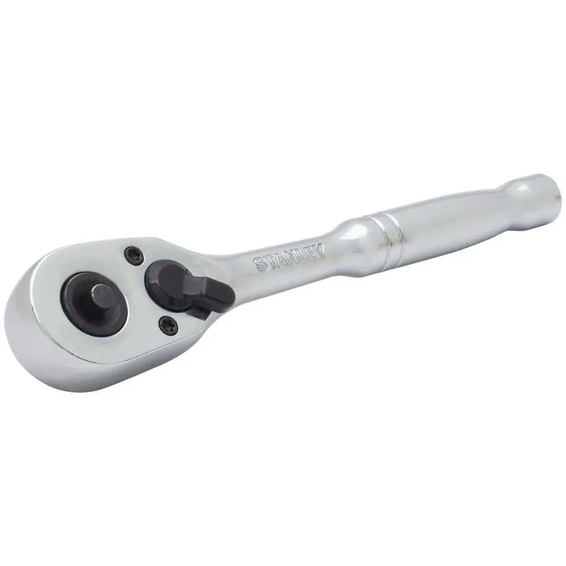Stanley 1/4" Quick‑Release Pear‑Head Ratchet – 72‑Tooth Chrome Vanadium Steel