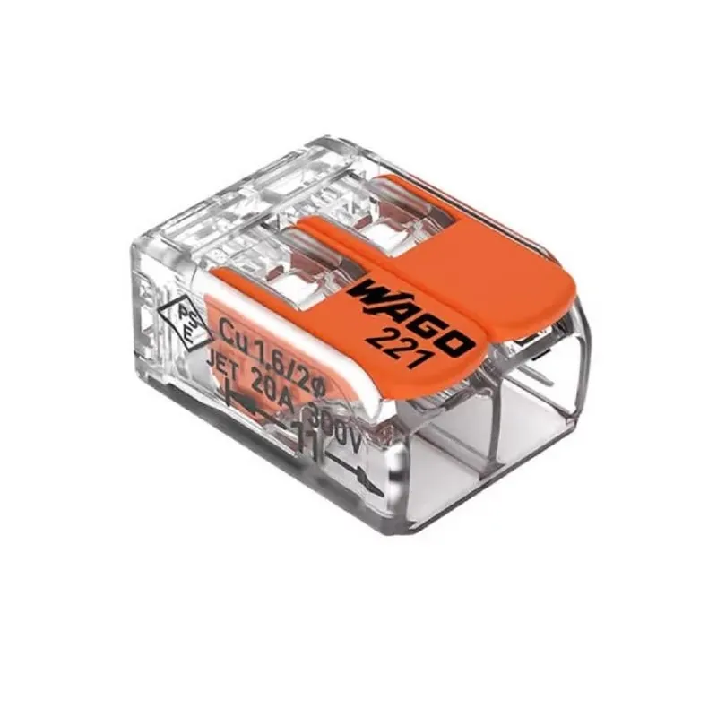 WAGO 2‑Port Lever Wire Connectors – 10‑Pack