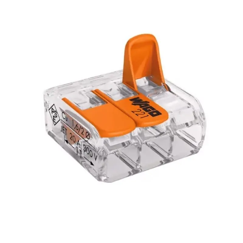 WAGO 3‑Port Lever Wire Connector – 10‑Piece Pack