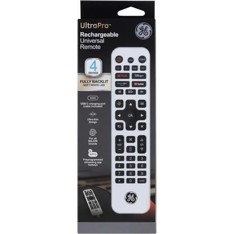 GE Universal Programmable Remote – Control Up To 4 Devices