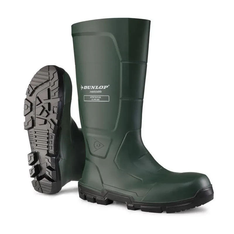Dunlop Men‘s Green PVC Waterproof Steel Toe Work Boot – Size 11