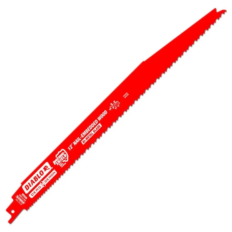 12 Inch 6/12 Tpi Demo Demon Nail-embedded Wood Cutting Reciprocating Saw Blade