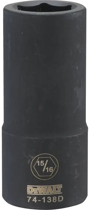 SAE Deep Impact Socket, 6-Point, 3/4 In. Drive, 15/16 In.