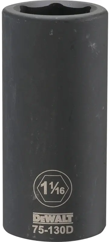 SAE Deep Impact Socket, 6-Point, 3/4 In. Drive, 1-1/16 In.