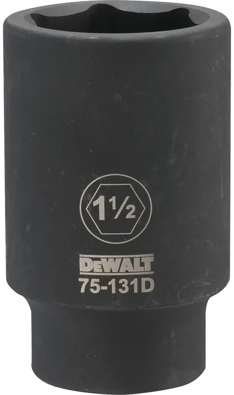 SAE Deep Impact Socket, 6-Point, 3/4 In. Drive, 1-1/2 In.