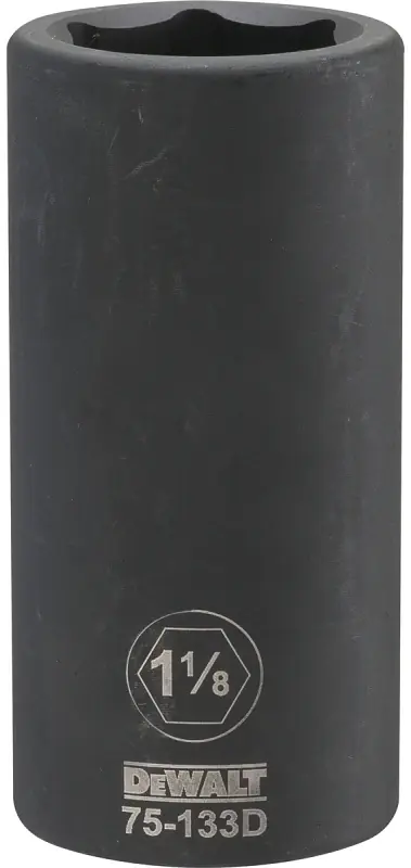 SAE Deep Impact Socket, 6-Point, 3/4 In. Drive, 1-1/8 In.