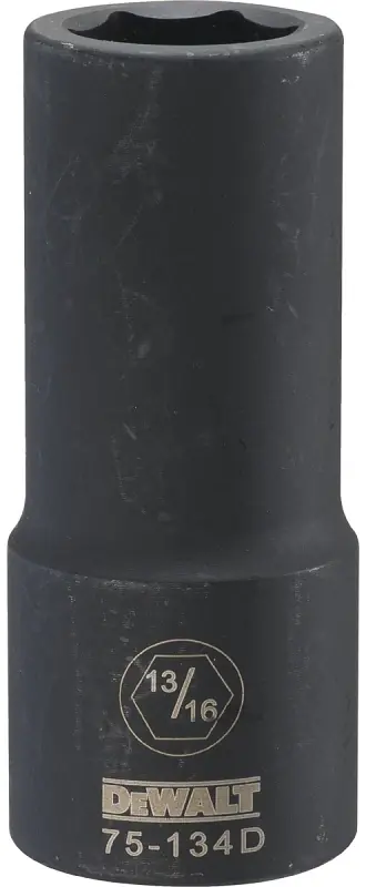 SAE Deep Impact Socket, 6-Point, 3/4 In. Drive, 13/16 In.