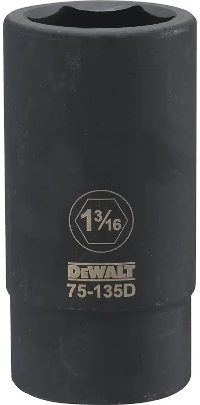 SAE Deep Impact Socket, 6-Point, 3/4 In. Drive, 1-3/16 In.