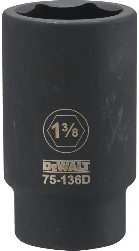 SAE Deep Impact Socket, 6-Point, 3/4 In. Drive, 1-3/8 In.