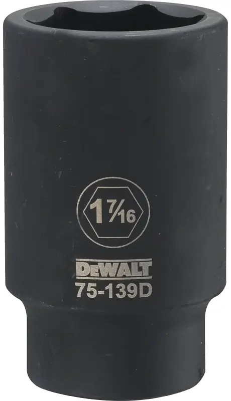SAE Deep Impact Socket, 6-Point, 3/4 In. Drive, 1-7/16 In.