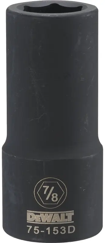SAE Deep Impact Socket, 6-Point, 3/4 In. Drive, 7/8 In.