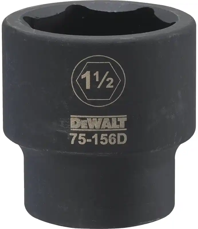 SAE Impact Socket, 6-Point, 3/4 In. Drive, 1-1/2 In.