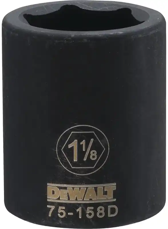 SAE Impact Socket, 6-Point, 3/4 In. Drive, 1-1/8 In.