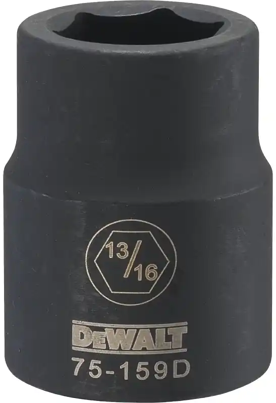 SAE Impact Socket, 6-Point, 3/4 In. Drive, 13/16 In.