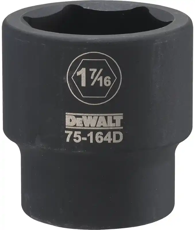 SAE Impact Socket, 6-Point, 3/4 In. Drive, 1-7/16 In.