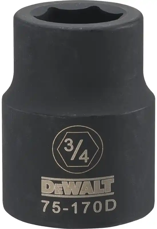 Metric Impact Socket, 6-Point, 3/4 In. Drive, 3/4 In.